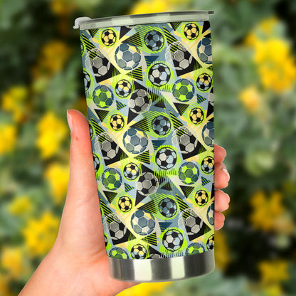 Soccer Ball Themed Print Pattern Tumbler