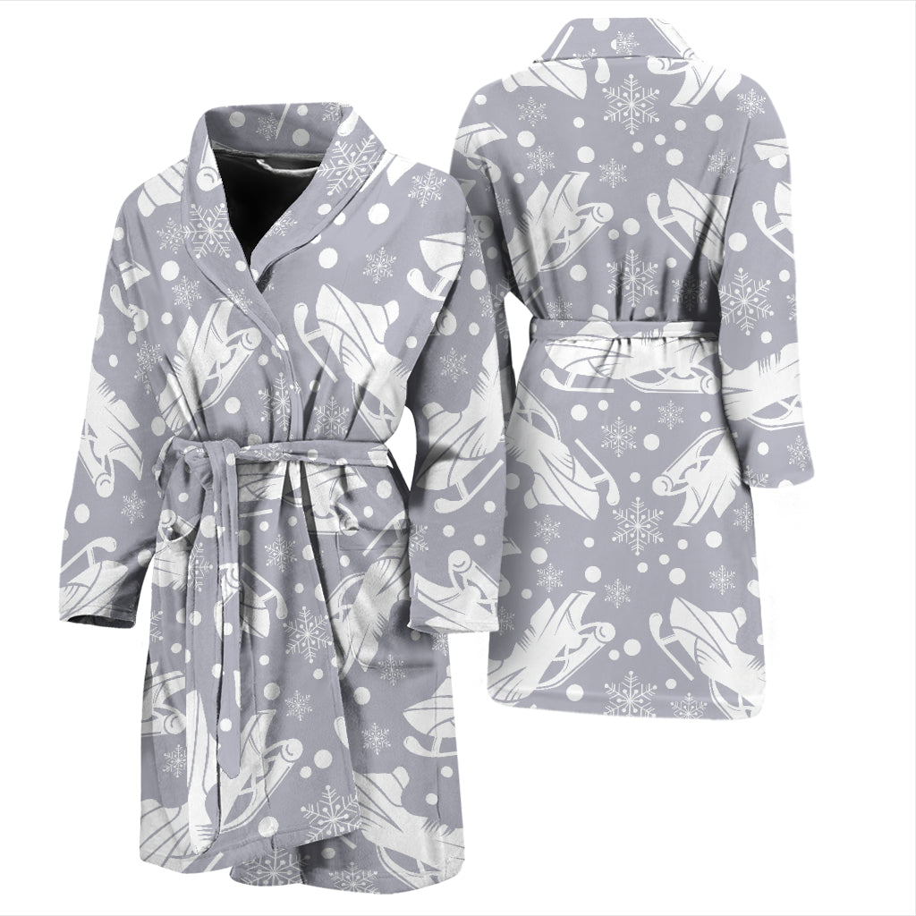 Snowmobile Print Design LKS302 Men Bathrobe