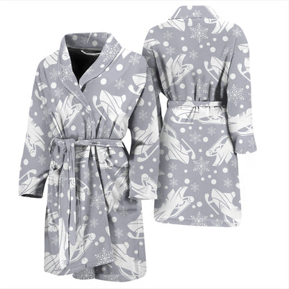 Snowmobile Print Design LKS302 Men Bathrobe
