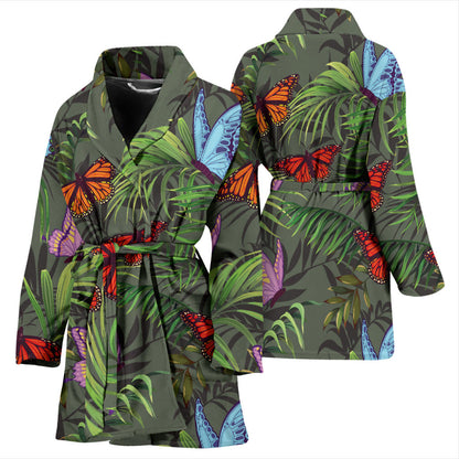 Monarch Butterfly Pattern Print Design 04 Women Bathrobe