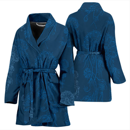 Jellyfish Pattern Print Design 01 Women Bathrobe