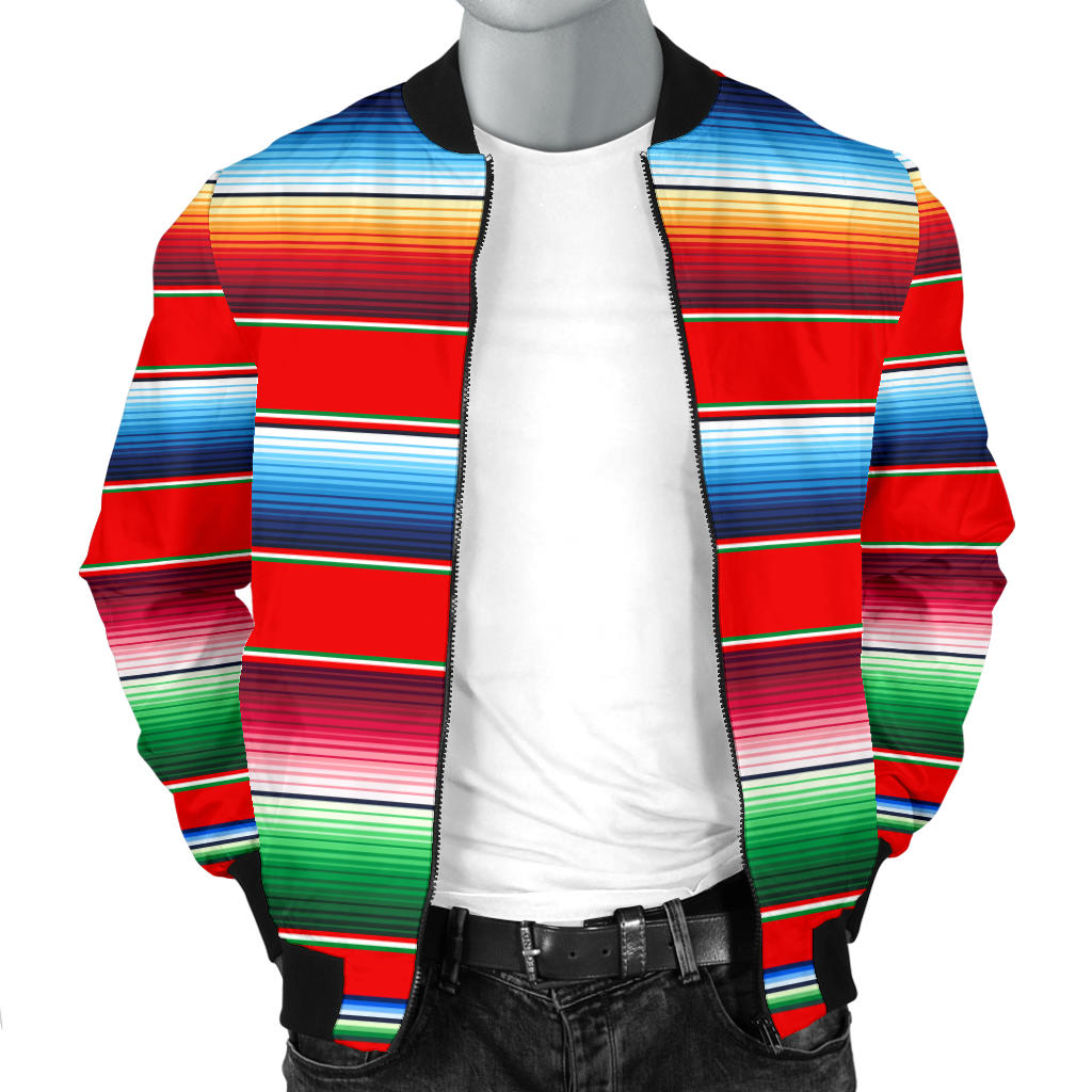 Serape Print Men Bomber Jacket