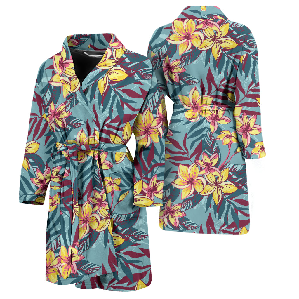 Summer Floral Print Design LKS304 Men Bathrobe