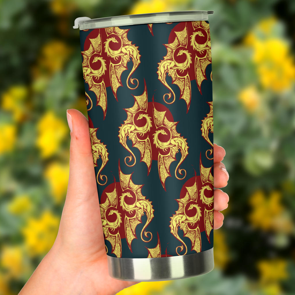 Dragons Gold Design Pattern Tumbler