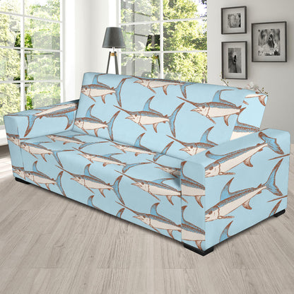 Swordfish Pattern Print Design 01 Sofa Slipcover