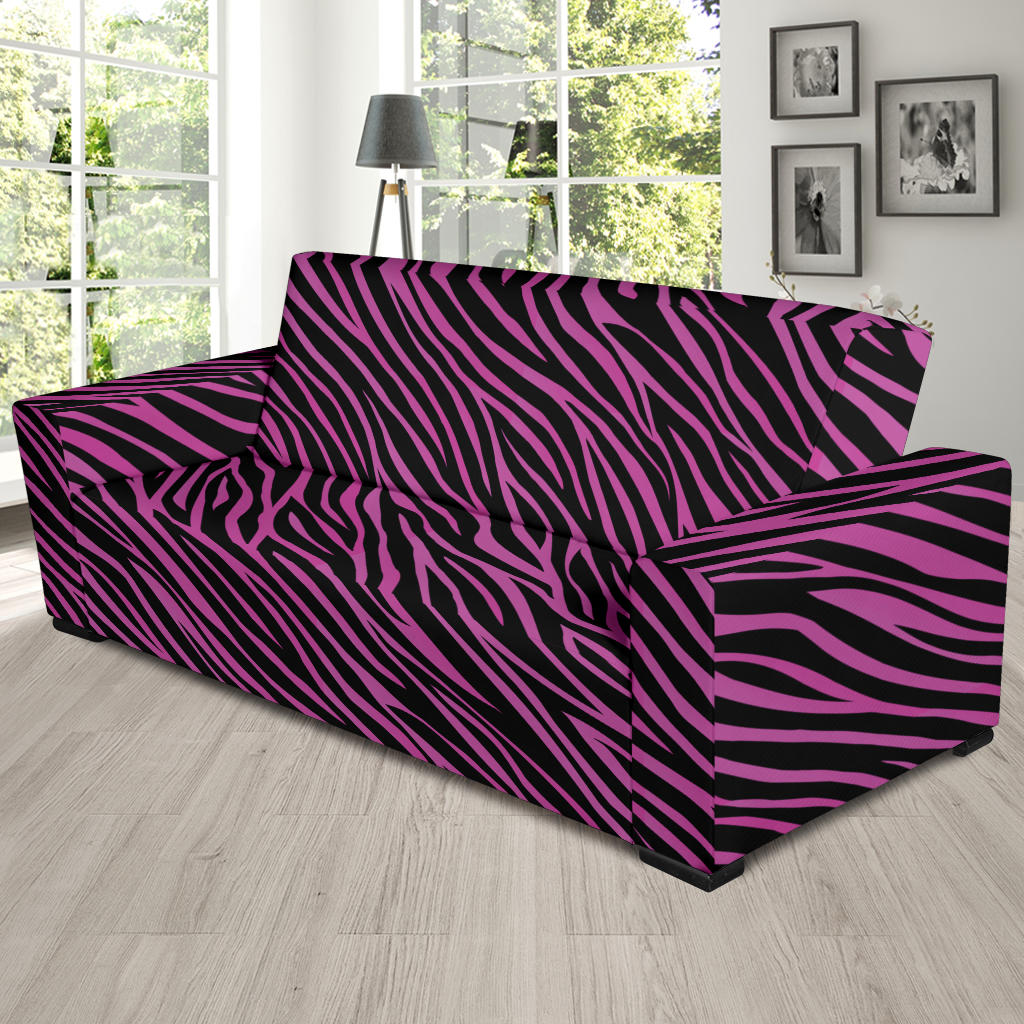 Zebra Pink Print Design LKS304 Sofa Slipcover