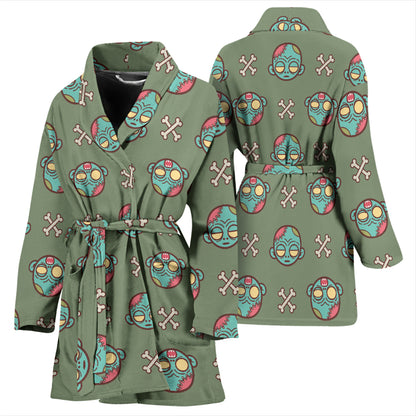 Zombie Print Design LKS301 Women Bathrobe