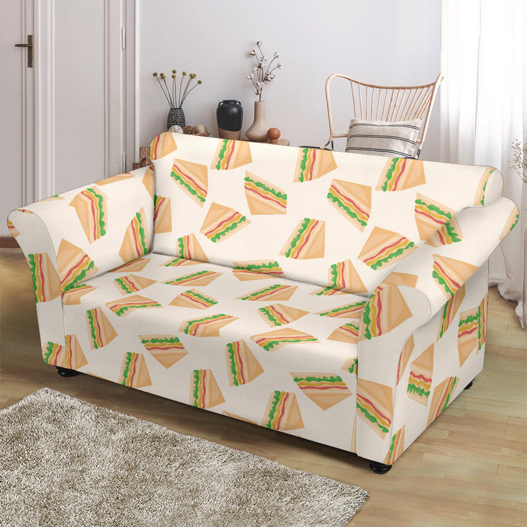 Sandwich Print Design LKS301 Loveseat Couch Slipcover