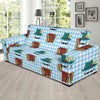 Accordion Mustache Pattern Print Design 01 Sofa Slipcover