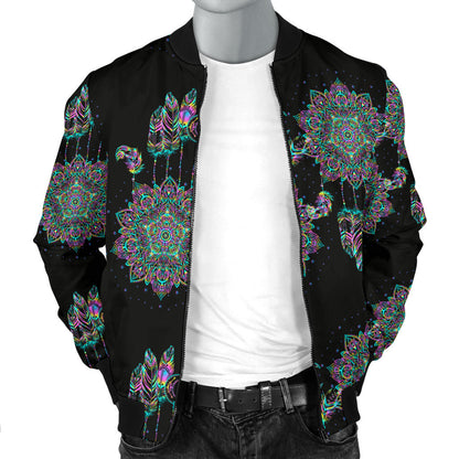 Dream Catcher Colorful Hand Draw Men Bomber Jacket