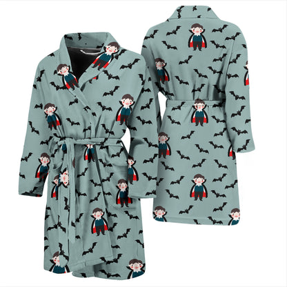 Vampire Print Design LKS304 Men Bathrobe