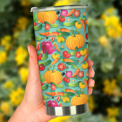 Vegan Colorful Themed Design Print Tumbler