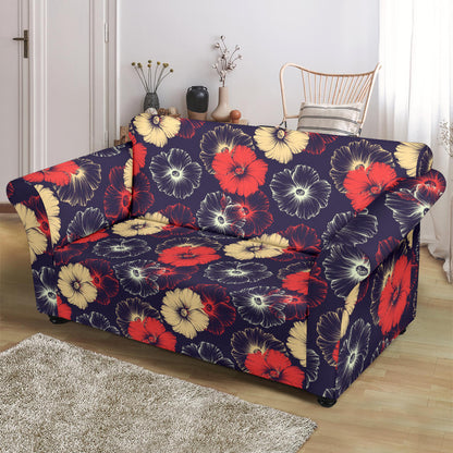 Tropical Flower Print Design LKS302 Loveseat Couch Slipcover