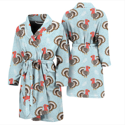 Turkey Print Design LKS403 Men Bathrobe