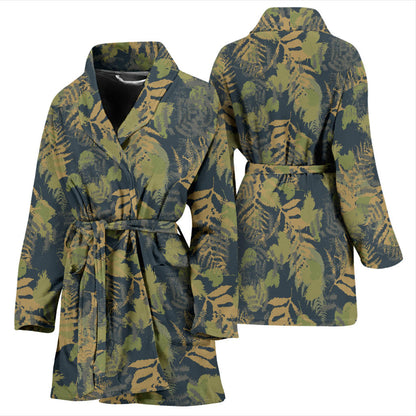 Camouflage Tropical Pattern Print Design 04 Women Bathrobe
