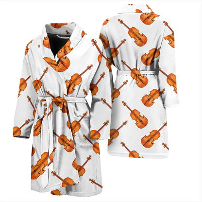 Violin Print Design LKS401 Men Bathrobe