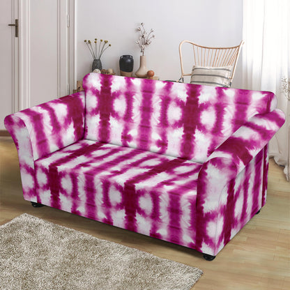 Tie Dye Dark Pink Print Design LKS303 Loveseat Couch Slipcover