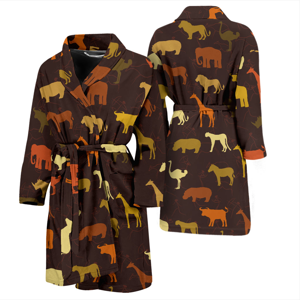 Safari Animal Print Design LKS301 Men Bathrobe