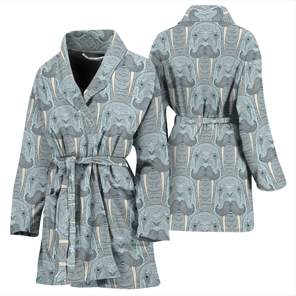 Walrus Print Design LKS402 Women Bathrobe