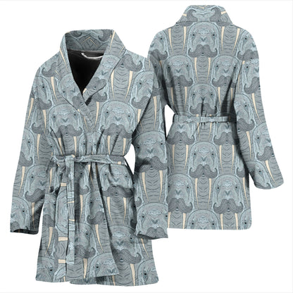 Walrus Print Design LKS402 Women Bathrobe