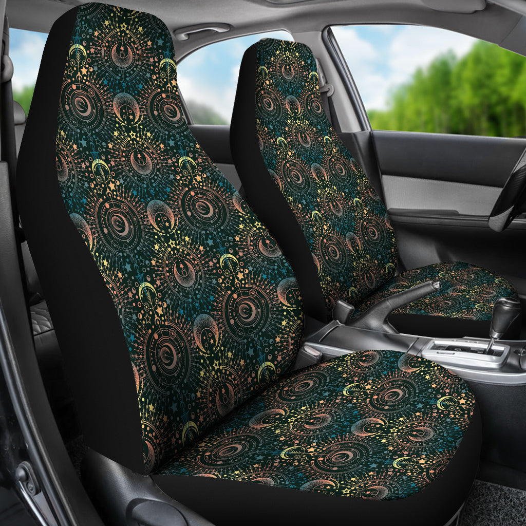Sun Moon Print Design LKS307 Car Seat Covers