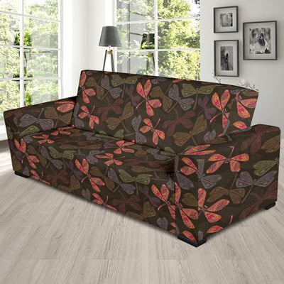 Dragonfly Pattern Print Design 02 Sofa Slipcover