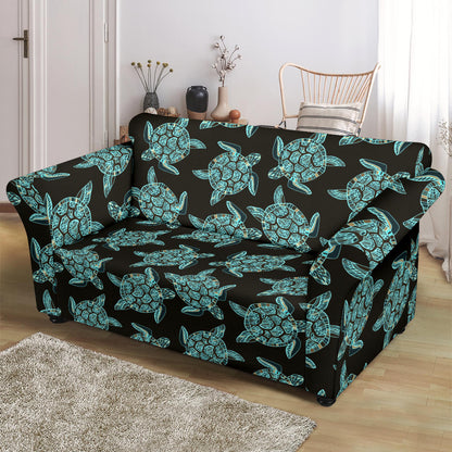 Sea Turtle Print Design LKS302 Loveseat Couch Slipcover