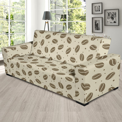 Coffee Pattern Print Design 02 Sofa Slipcover