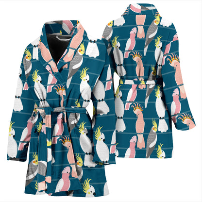 Cockatoo Print Design LKS401 Women Bathrobe