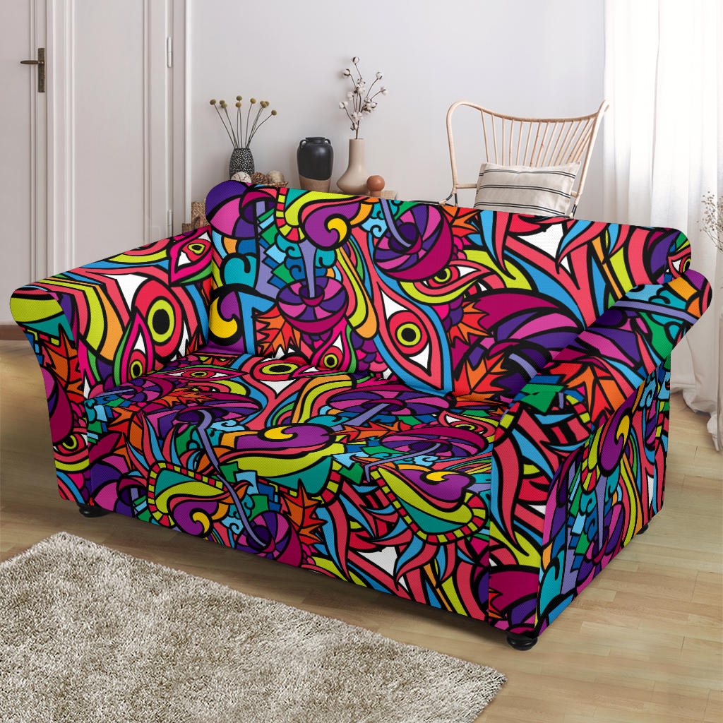 Trippy Print Design LKS302 Loveseat Couch Slipcover