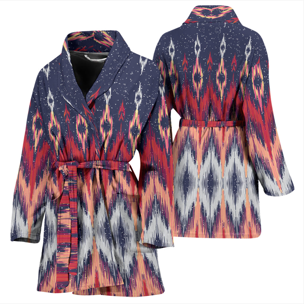 Ikat Print Design LKS401 Women Bathrobe