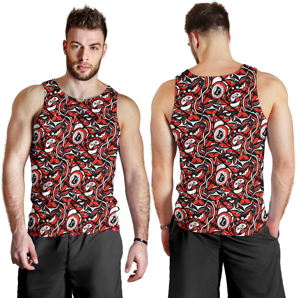 Native North American Themed Print Men Tank Top
