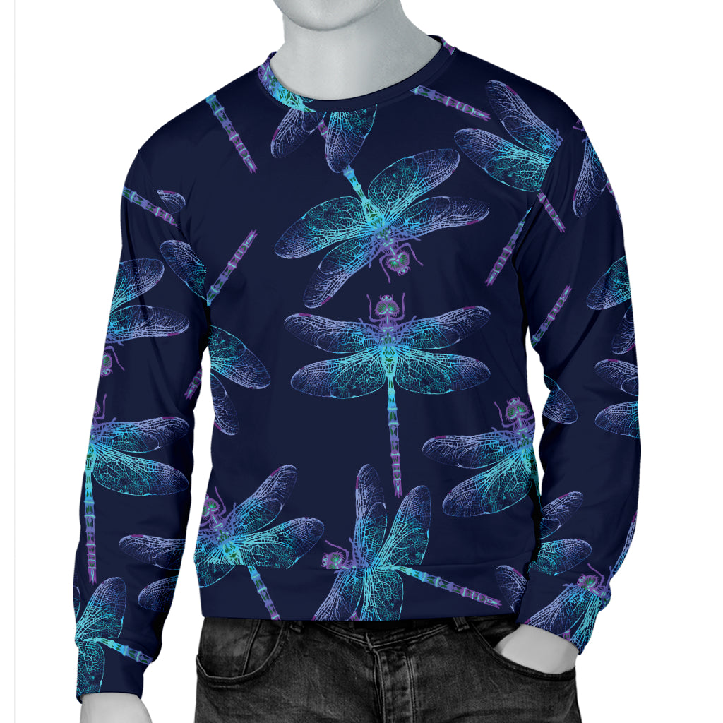 Dragonfly Hand Drawn Style Print Men Long Sleeve Sweatshirt