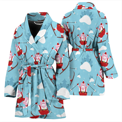 Ski Print Design LKS309 Women Bathrobe
