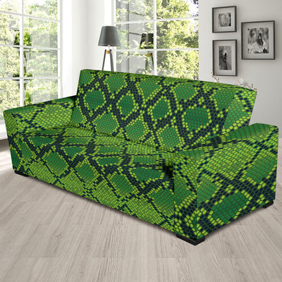 Python Green Pattern Print Design A01 Sofa Slipcover