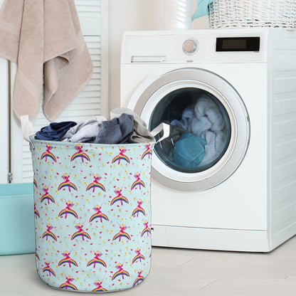 Fairy with Rainbow Print Pattern Laundry Basket