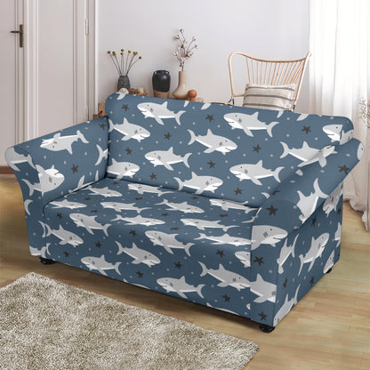 Shark Print Design LKS305 Loveseat Couch Slipcover
