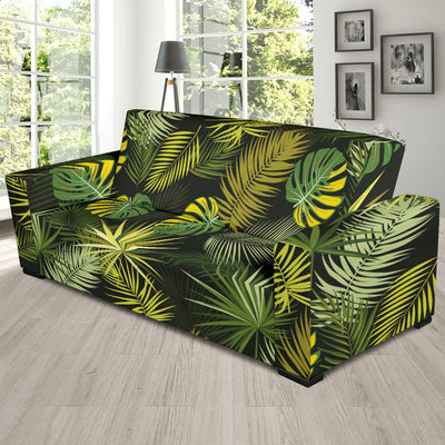 Palm Leaf Pattern Print Design A05 Sofa Slipcover