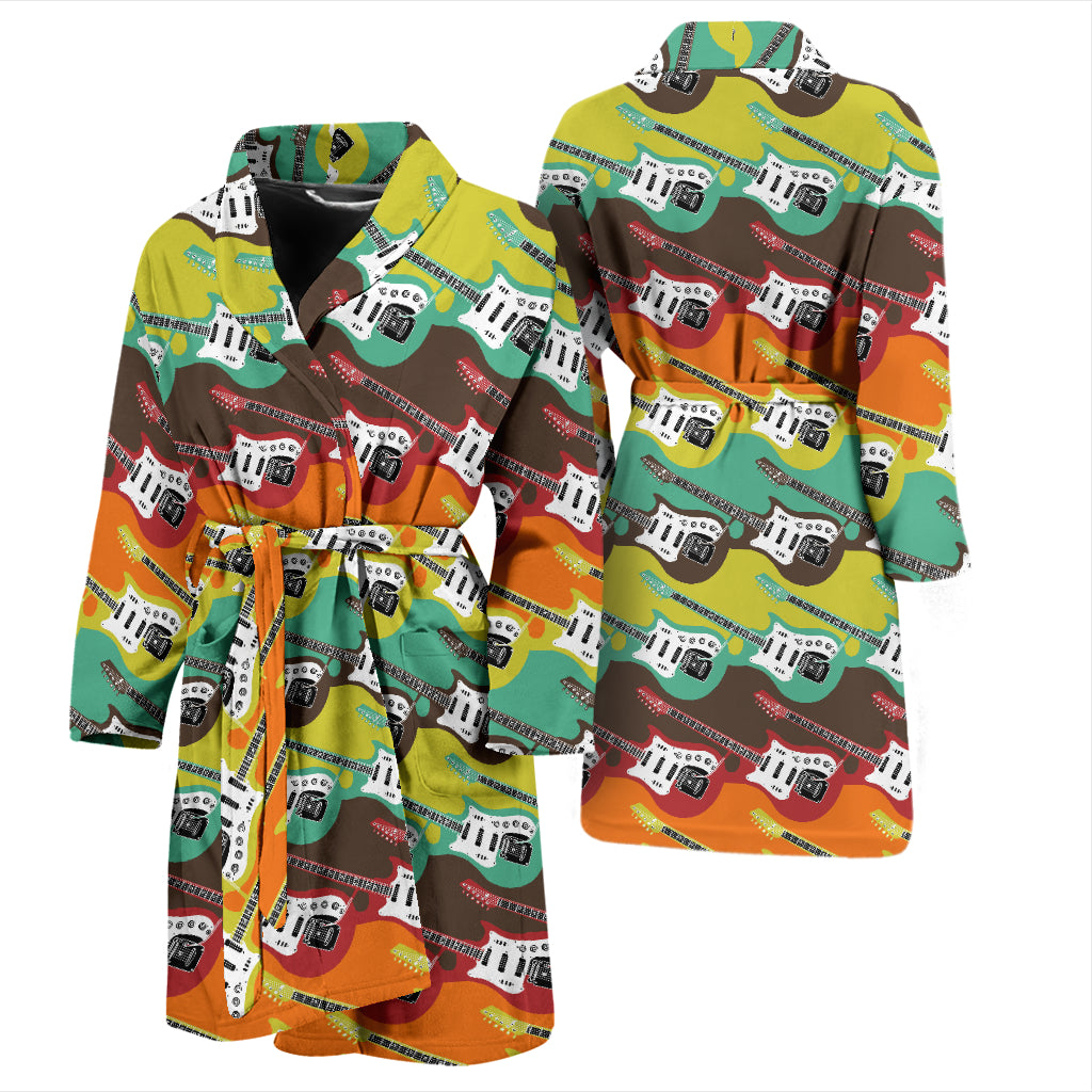 Electric Guitar Print Design LKS401 Men Bathrobe