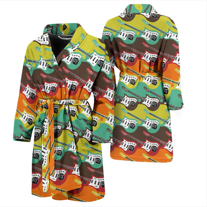 Electric Guitar Print Design LKS401 Men Bathrobe