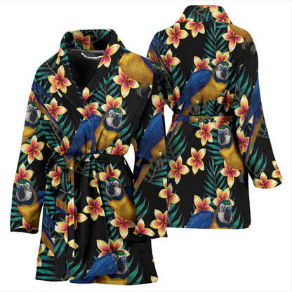 Macaw Pattern Print Design 01 Women Bathrobe