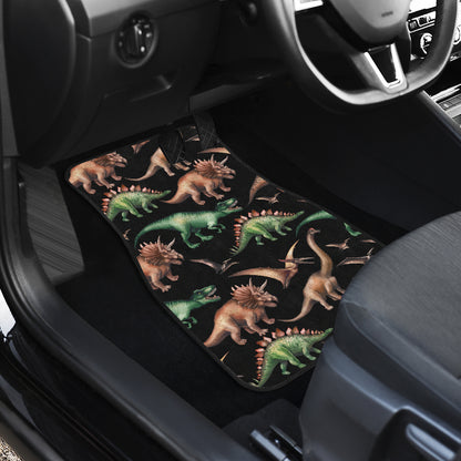 Dinosaur Print Pattern Car Floor Mats Front Back