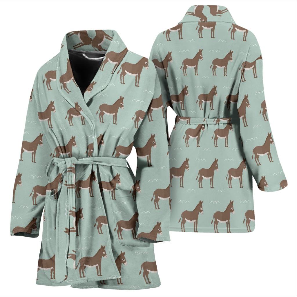 Donkey Print Design LKS402 Women Bathrobe