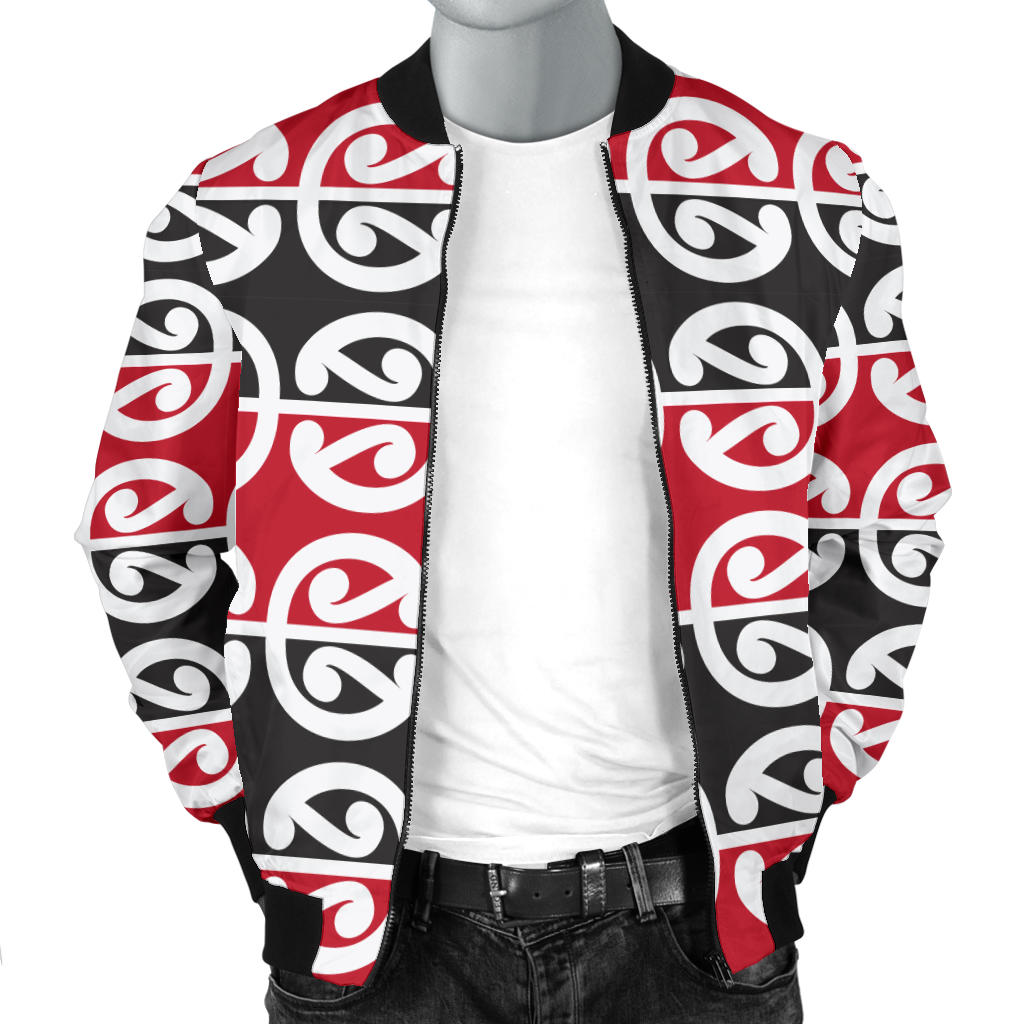 Maori Classic Themed Design Print Men Bomber Jacket