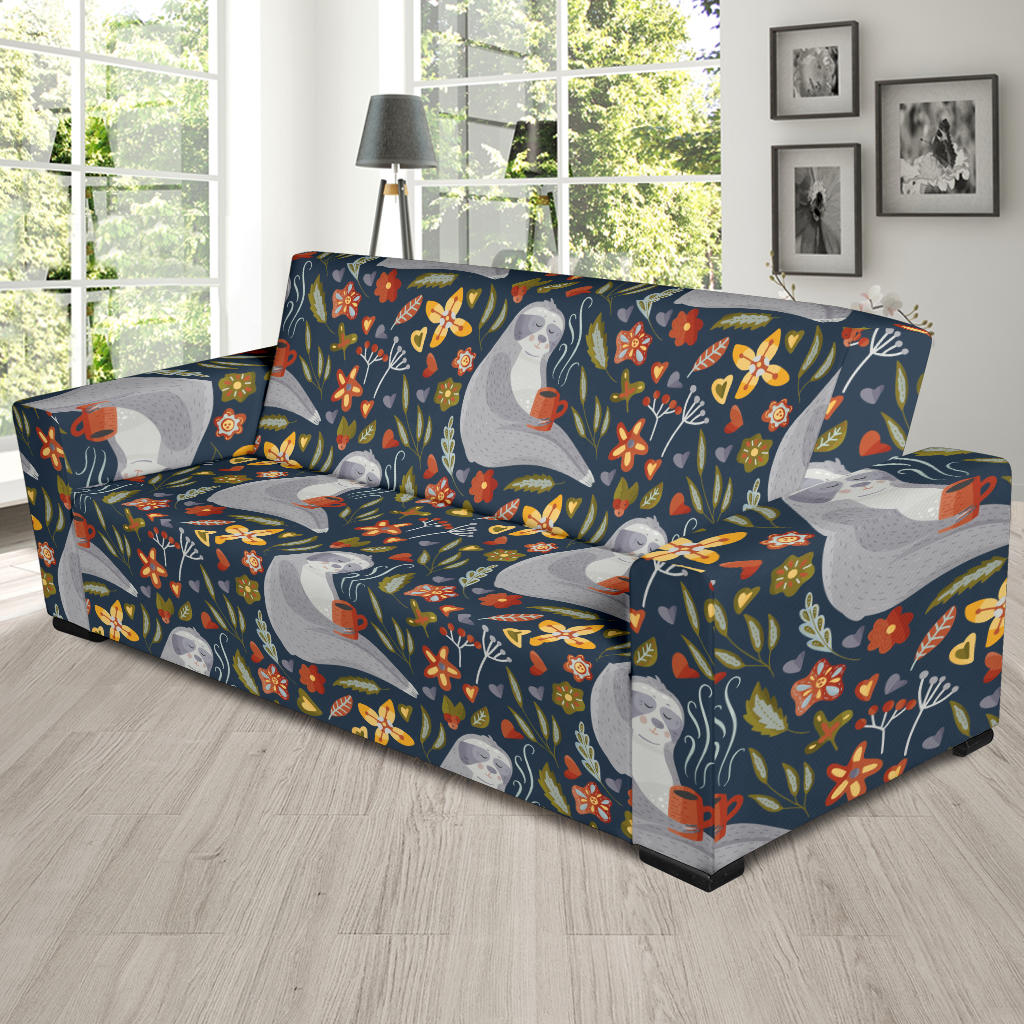 Sloth Print Design LKS303 Sofa Slipcover