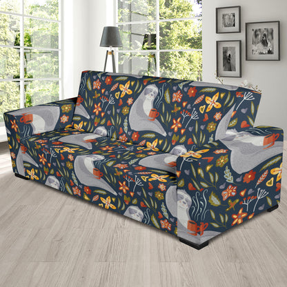 Sloth Print Design LKS303 Sofa Slipcover