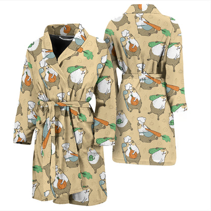 Guinea Pig Print Design LKS401 Men Bathrobe