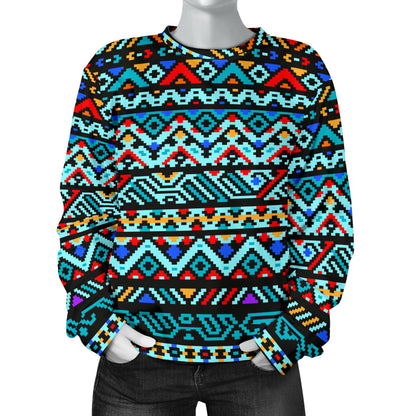 Southwestern Style Women Long Sleeve Sweatshirt