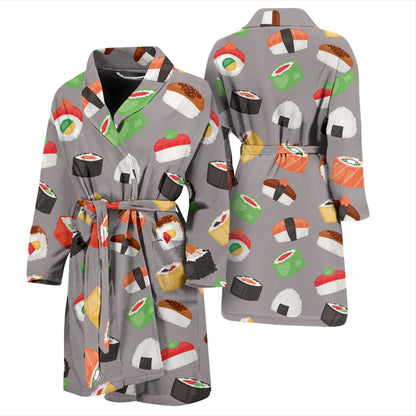 Sushi Print Design LKS307 Men Bathrobe