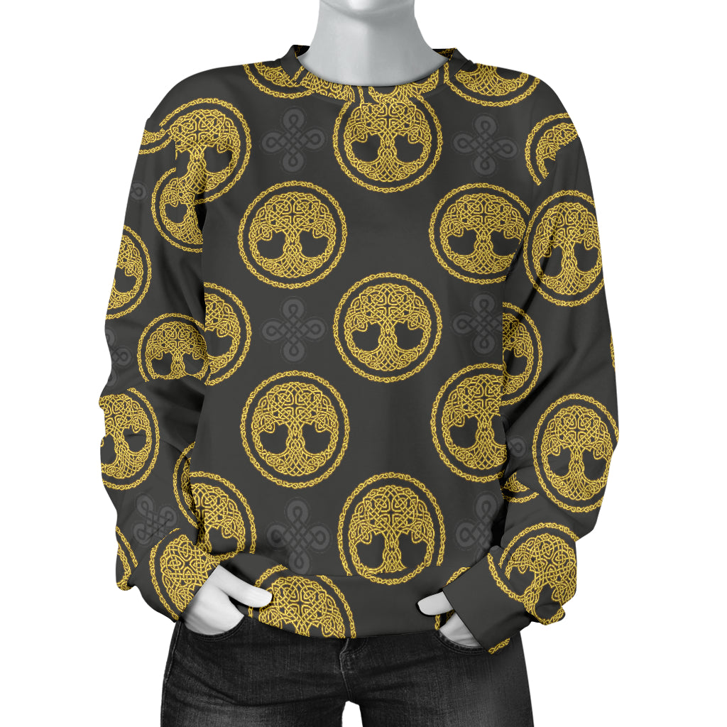 Celtic Tree of Life Design Women Long Sleeve Sweatshirt